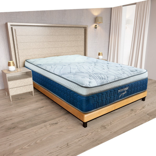 Colchón Queen Size De Resortes Restonic Jupiter Mega Confort