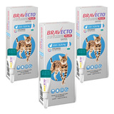 Kit C/ 03 Bravecto Plus Gatos 2,8 A 6,25kg/pipetas - Msd