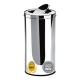 Lixo Lixeira Cesto Inox 9,1l Tampa Vai Vem Banheiro Cozinha