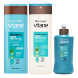 Vitane Perfect Curls,champu,acondicionador,crema De Peinar, 