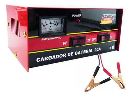 Cargador Bateria Amperimetro Moto 20ah 6v 12v Ruta 3 Motos