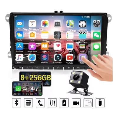 Auto Estéreo Android 15 IPS 9 pulgadas 8+256 GB Con CarPlay Android Auto Mirror Link Bluetooth FM GPS Wifi Para Jetta Bora Golf Jetta Mk6 VW | Meses sin interés