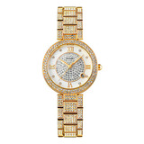 Reloj Mujer Skmei 1739 Acero Minimalista Elegante Clasico Color De La Malla Dorado