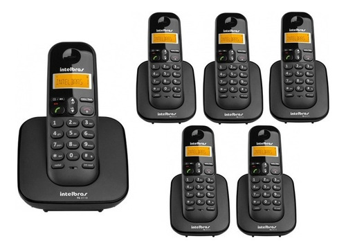 Kit Telefone Sem Fio Ts 3110 + 5 Ramais Ts 3111 Intelbras