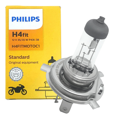 Lâmpada Farol H4 Moto Cg/titan/fan 125/150/160 (fit) Philips