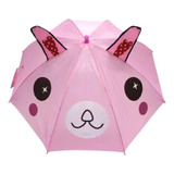 Guarda-chuva Infantil Bichinhos Automatico Apito Rosa