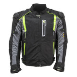 Chamarra Atrox Con Protecciones At-2128 Cordura Neon