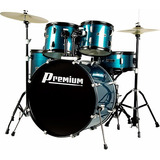 Bateria Acústica Premium Dx720 Completa Azul Na Sonic Som 