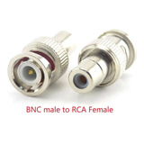 Adaptador Video Bnc Macho Rca Hembra Bnc A Rca X2