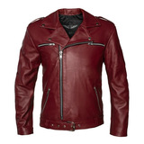 Chamarra Heron De Piel Modelo Negan Red 100% Piel 