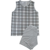 Pijama Adulto Masculino Camiseta Regata E Shorts