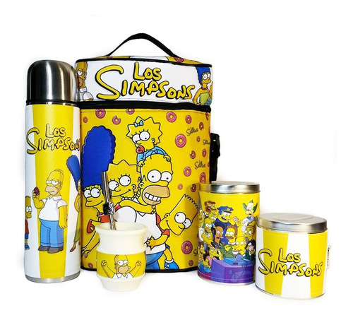Equipo De Mate Santo Completo Los Simpsons Set Kit Matero
