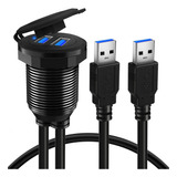 Batige Paquete De 2 Puertos Usb 3.0 Con Cable De Extension I