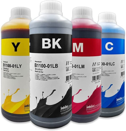 Kit 4 Litros Tinta Inktec B1100 Original Compatible Brother 