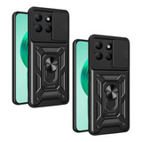 2×for Honor X8b Slide Cover Stand Hard Shockproof Case