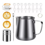 Kit Leche Café Latte Nave Taza Jarra Para Espumar 600ml