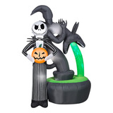 Gemmy 228488 Jack Skellington Con Fuente De Halloween Town