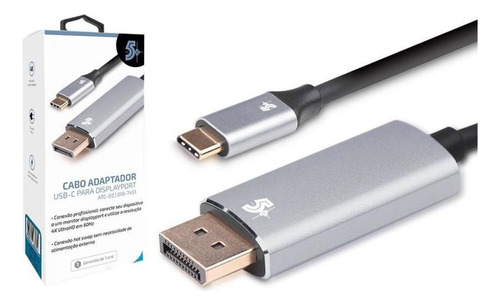 Cabo Adaptador Usb-c Para Displayport 4k 60hz Hot Swap