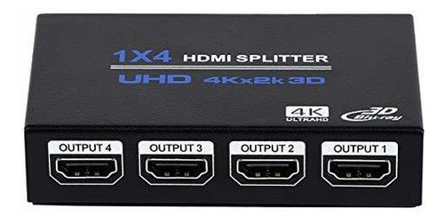 1x4 Hdmi Splitter 1 En 4 Salidas Hdmi Splitter Audio Vi...