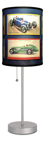 Lámpara De Mesa Lamp-in-a-box Vintage Race Cars, Regalos, De