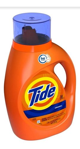 Tide Detergente Orange Concentrado Original 1,36 L 32 Lavada