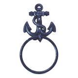 Hampton Nautical Hierro Fundido Anchor Toalla Soporte