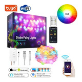 10 M Wifi Smart Globe Fairy Lights Impermeável Rgb Strip Lig