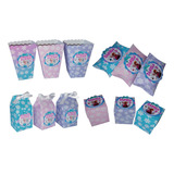  Frozen Cajas Dulcero Mesa De Dulces Rosa Lila 20pz 