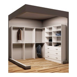 Projeto Closet Planejado Plano De Corte Imagem 3d