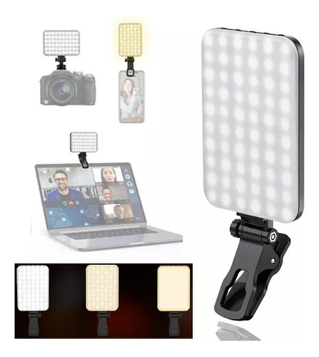 Luz De Videoconferencia Led Para Smartphone Con Clipe