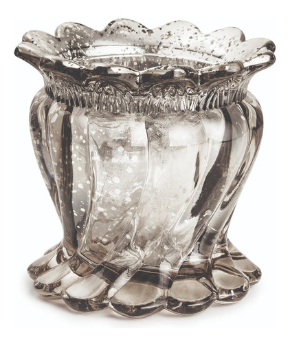 Vaso Vintage Retrô Decorativo De Vidro Cor Champanhe 