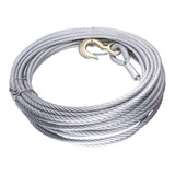 Cable De Acero Galvanizada  C/gancho 7x19 3/16  Rollo 9.14m