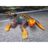 Alebrije De Madera Oaxaca Iguana Magia Mexica Jesus Hedz.