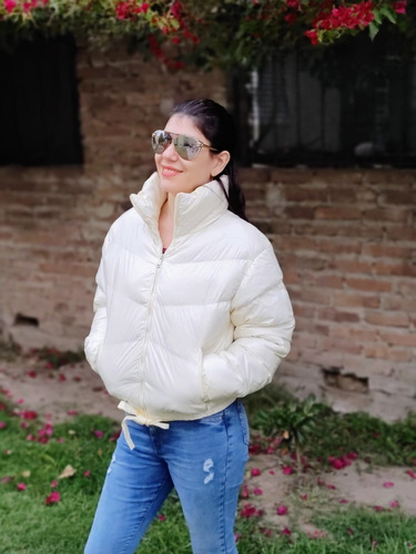 Campera Mujer Puffer Impermeable Brillosa Varios Colores