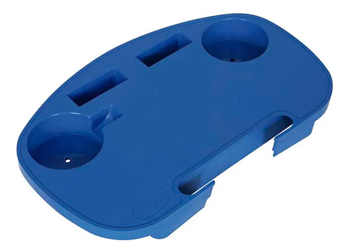 Mesa Portatil Para Cadeira De Praia Mesinha Suporte Copo Cor Azul