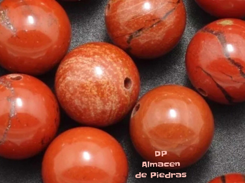Perlas De Piedra Natural Jaspe Rojo
