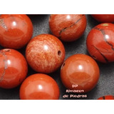 Perlas De Piedra Natural Jaspe Rojo