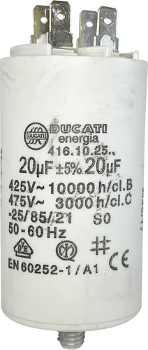 Capacitor 20 Mf / Uf Marca Ducati Italiano