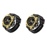 2pcs Relojes De Alta Calidad, Relojes De Moda, Unisex