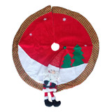 Pie De Arbol Navidad Premium Con Monito En Relieve 87cm