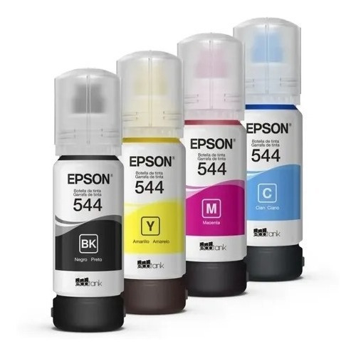 Pack 4 Tintas Epson Original T544 L110 L3110 L3150 L5190 544