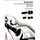 Manual De Parlantes Technics  System Sb-css70 Y Sb-css40