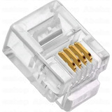 Pack 60x Conector Rj11 Macho A Cable-p