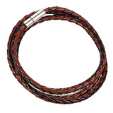 Pulsera De Cuero Trenzado Unisex