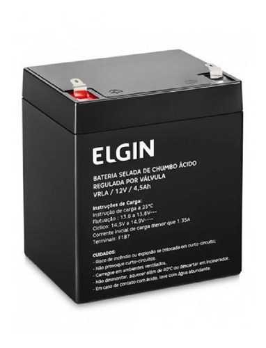 Elgin 12v 4.5ah Vrla Selada (nobreaks, Automação, Balanças)