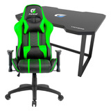 Kit Cadeira Gamer Ergonômica Giratória + Mesa Revestida Mdf