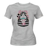 Camiseta Gato Rayas Vaso Gatitos Dama Mujer Inp Ikgd