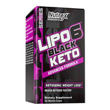 Nutrex Research - Lipo 6 Black - Keto Advanced Formula - 60 Cápsulas