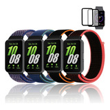 4 Correas Nylon + 2 Mica Cristal Para Samsung Galaxy Fit 3