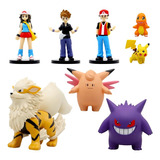 Pack Figuras De Pokémon Arcanine Gengar Clefairy Red, 8pzs  